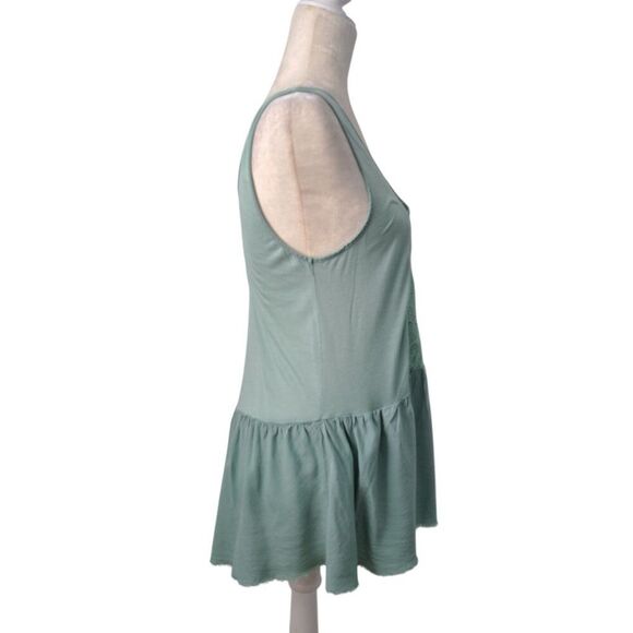 Kimchi Blue Women's Sleeveless Lace Mint Green Peplum Blouse Boho Top Sz Large - Picture 4 of 8